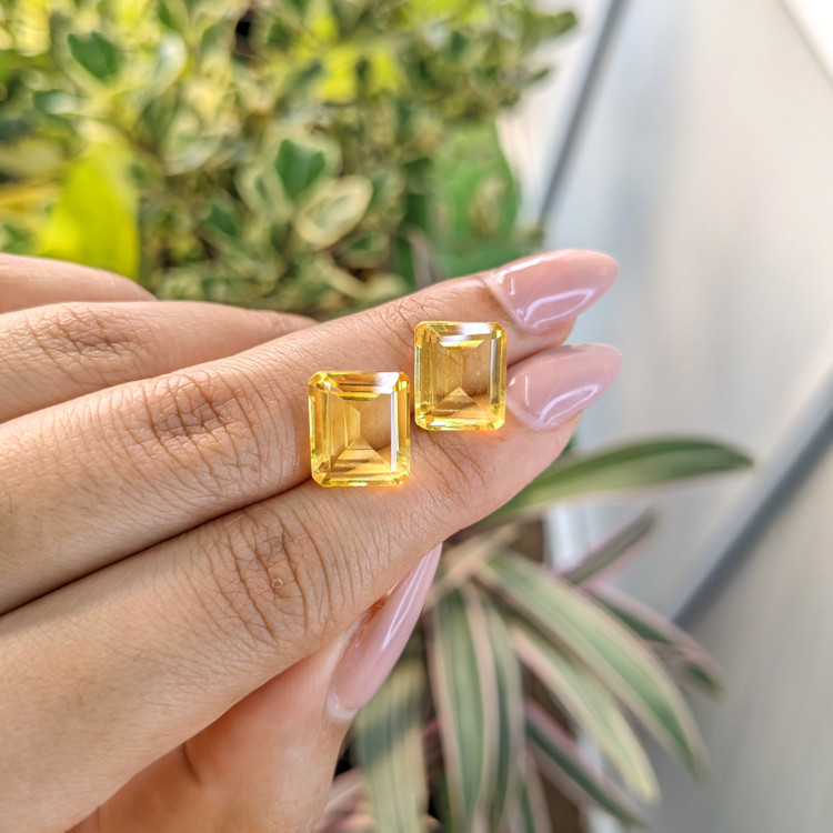 9.72 Ct.Tw. Citrine Pair from Brazil