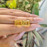 9.72 Ct.Tw.Total Carat Weight Citrine Pair from Brazil Life Style