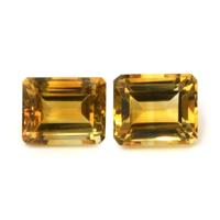 12.41 Ct.Tw.Total Carat Weight Citrine Pair from Brazil Video