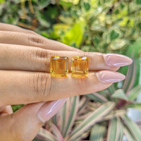 11.11 Ct.Tw.Total Carat Weight Citrine Pair from Brazil Life Style