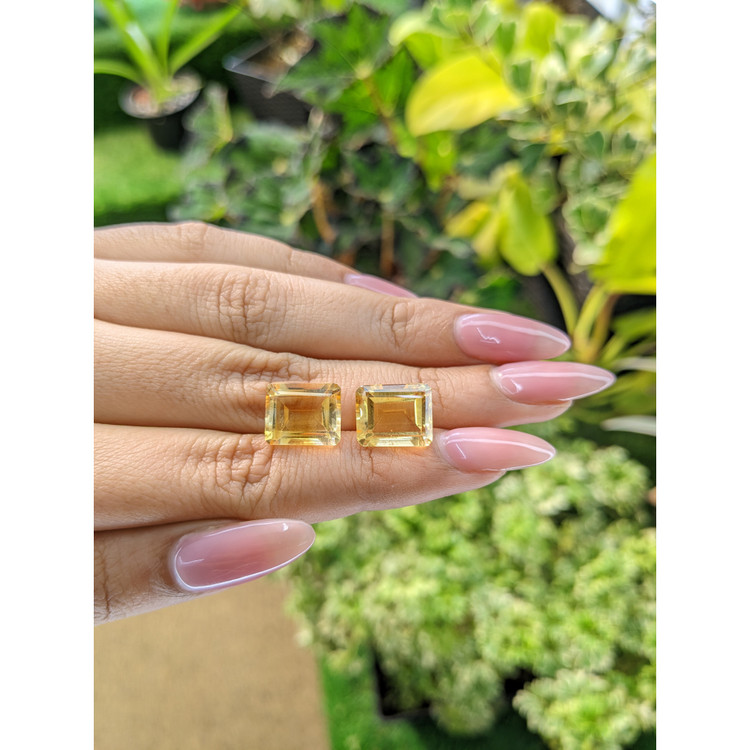 11.12 Ct.Tw. Citrine Pair from Brazil