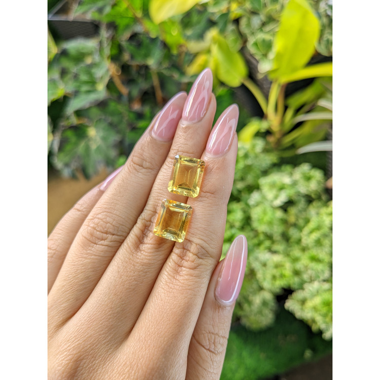 11.12 Ct.Tw. Citrine Pair from Brazil