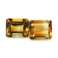 10.85 Ct.Tw.Total Carat Weight Citrine Pair from Brazil Video