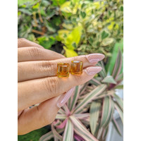10.85 Ct.Tw.Total Carat Weight Citrine Pair from Brazil Life Style