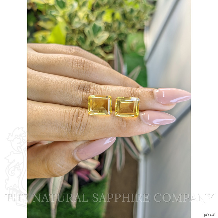 9.33 Ct.Tw. Citrine Pair from Brazil