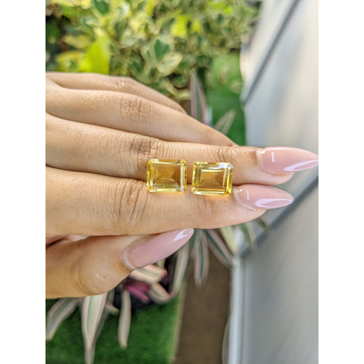 9.33 Ct.Tw. Citrine Pair from Brazil