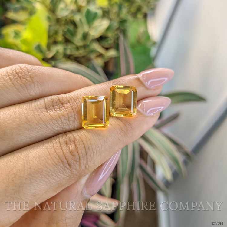 9.64 Ct.Tw. Citrine Pair from Brazil