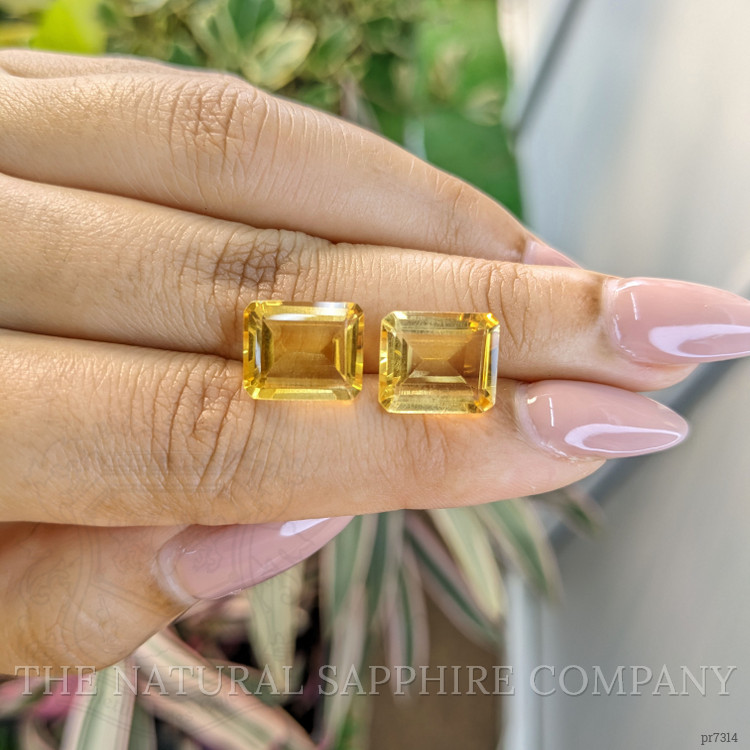 9.64 Ct.Tw. Citrine Pair from Brazil