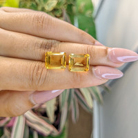 9.64 Ct.Tw.Total Carat Weight Citrine Pair from Brazil Life Style