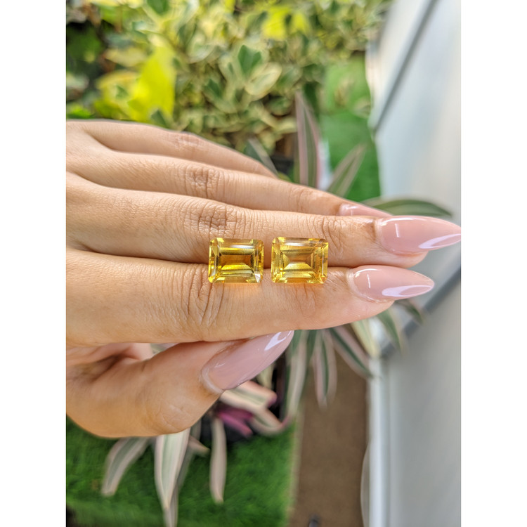 11.80 Ct.Tw. Citrine Pair from Brazil