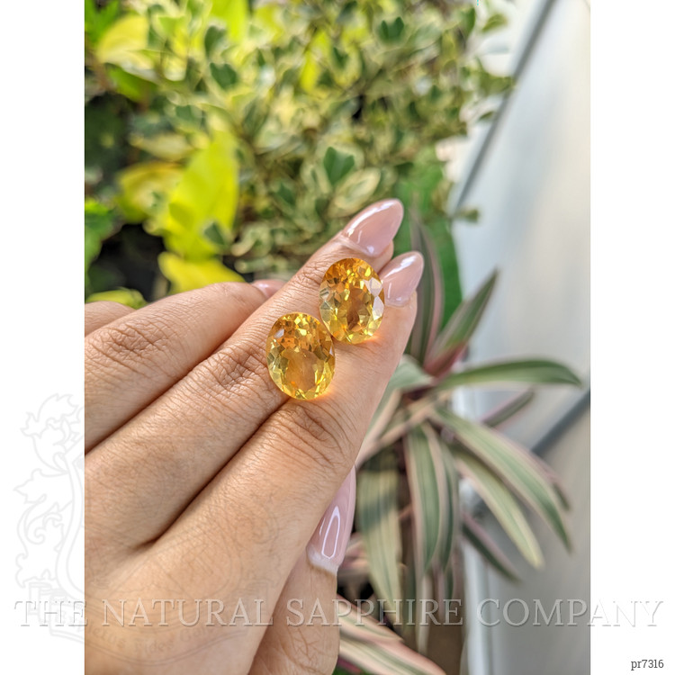 16.44 Ct.Tw. Citrine Pair from Brazil