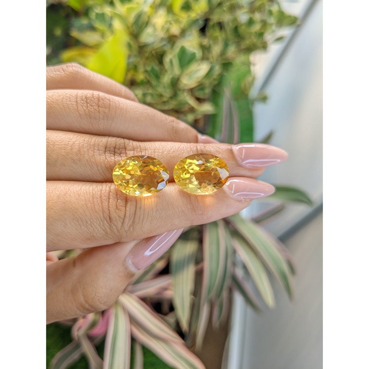 16.44 Ct.Tw. Citrine Pair from Brazil