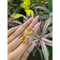 16.75 Ct.Tw.Total Carat Weight Citrine Pair from Brazil Life Style
