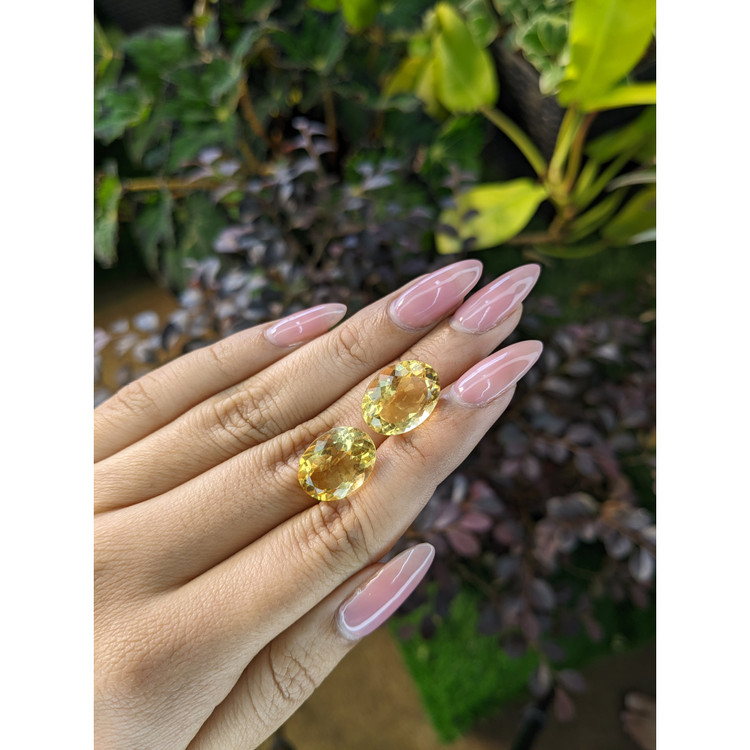 16.75 Ct.Tw. Citrine Pair from Brazil