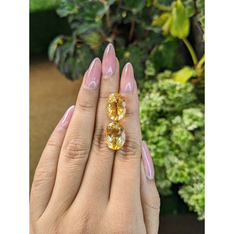17.21 Ct.Tw. Citrine Pair from Brazil