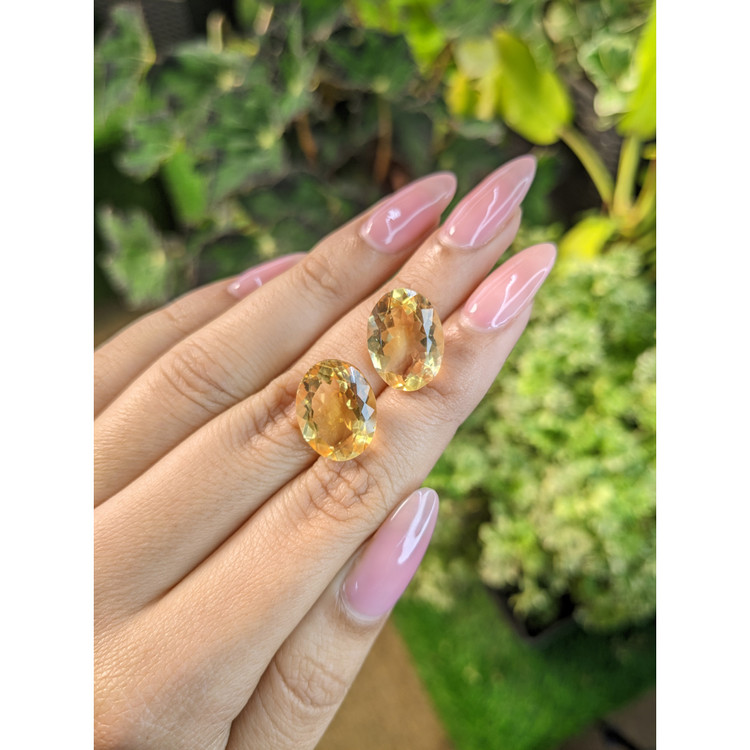 15.38 Ct.Tw. Citrine Pair from Brazil