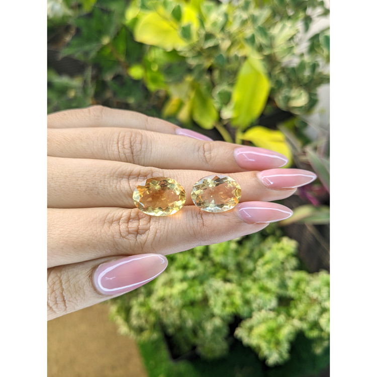 15.38 Ct.Tw. Citrine Pair from Brazil