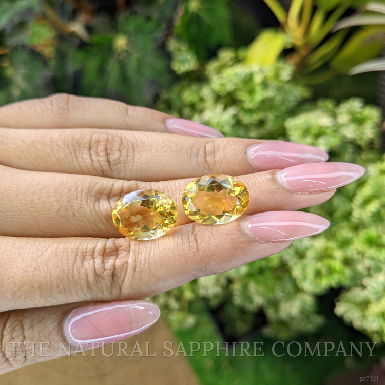 15.48 Ct.Tw. Citrine Pair from Brazil
