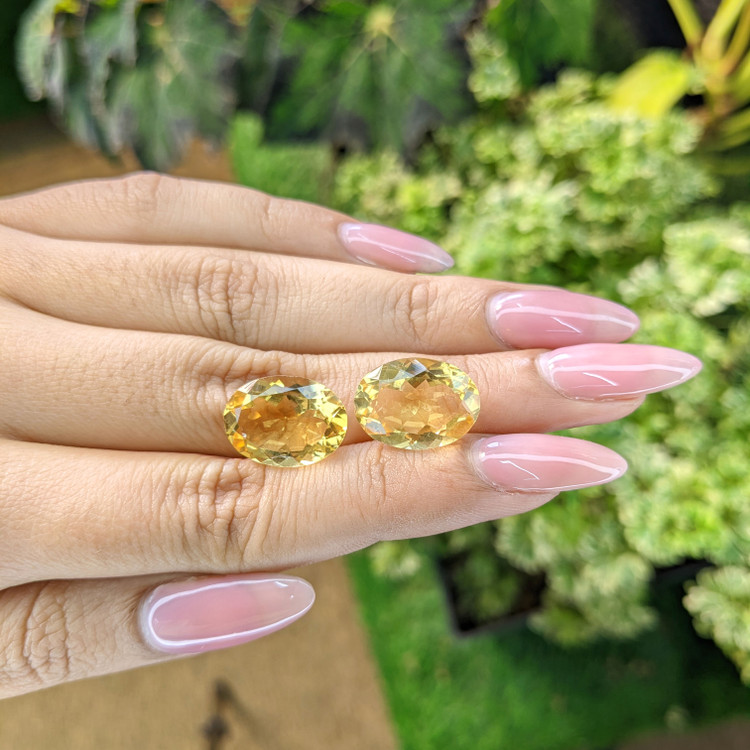 14.47 Ct.Tw. Citrine Pair from Brazil