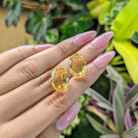 14.47 Ct.Tw.Total Carat Weight Citrine Pair from Brazil Life Style
