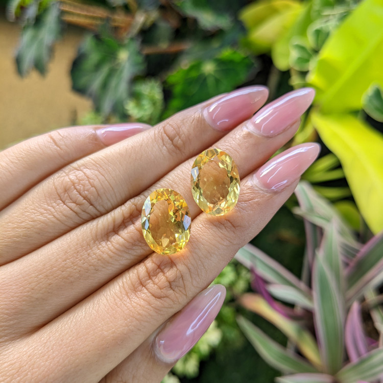 14.47 Ct.Tw. Citrine Pair from Brazil