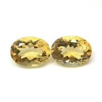 16.87 Ct.Tw.Total Carat Weight Citrine Pair from Brazil Video