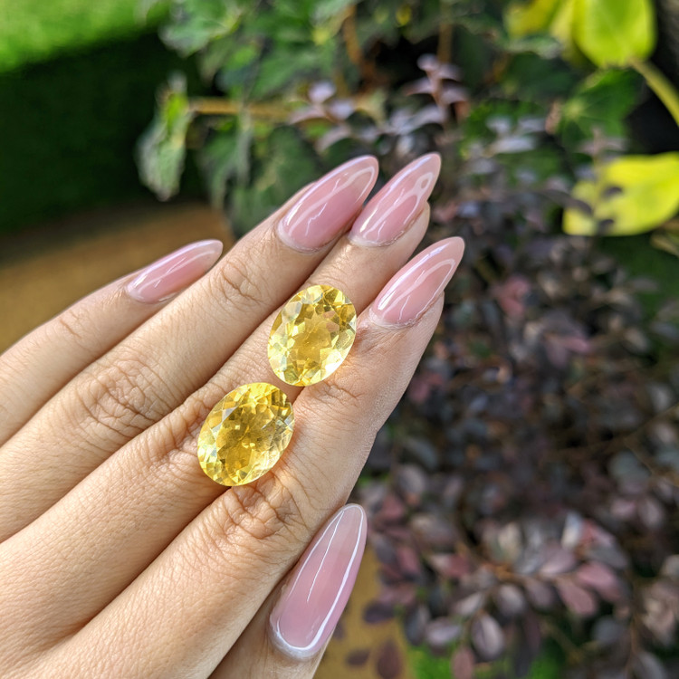 16.87 Ct.Tw. Citrine Pair from Brazil