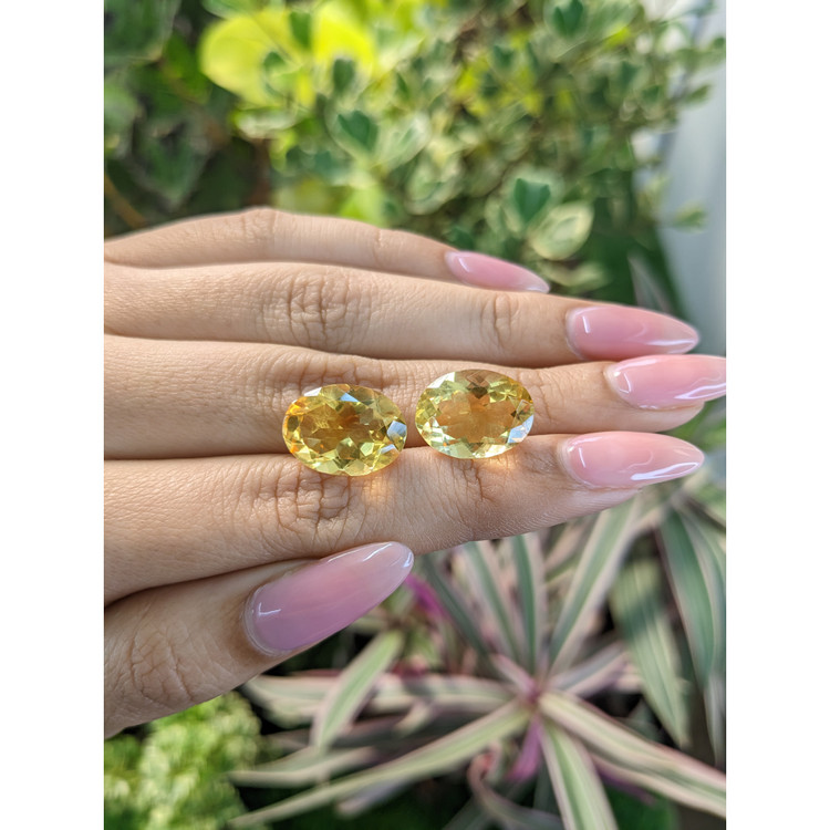 15.28 Ct.Tw. Citrine Pair from Brazil