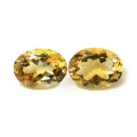 16.69 Ct.Tw.Total Carat Weight Citrine Pair from Brazil Video