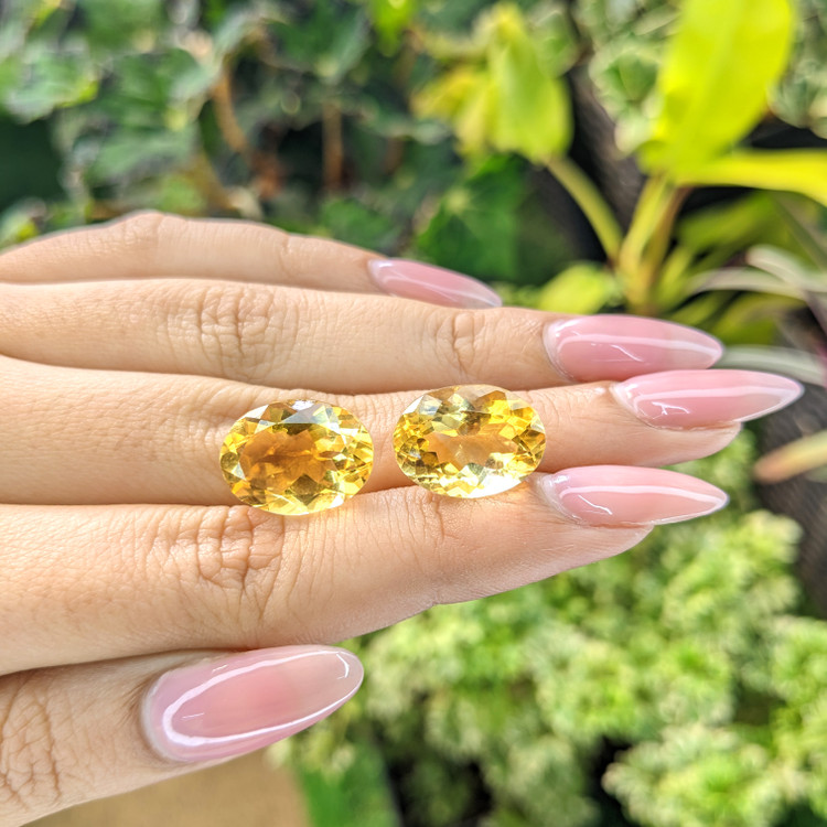 16.69 Ct.Tw. Citrine Pair from Brazil