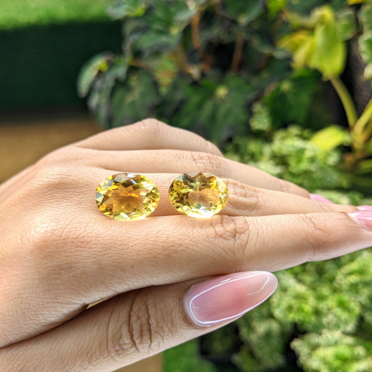 16.69 Ct.Tw. Citrine Pair from Brazil