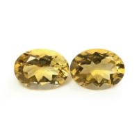 16.37 Ct.Tw.Total Carat Weight Citrine Pair from Brazil Video