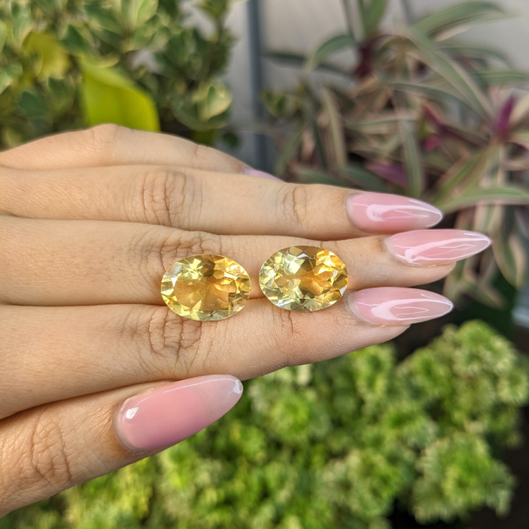 16.37 Ct.Tw. Citrine Pair from Brazil