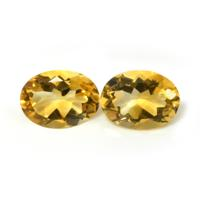 16.62 Ct.Tw.Total Carat Weight Citrine Pair from Brazil Video