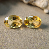 16.62 Ct.Tw.Total Carat Weight Citrine Pair from Brazil Life Style