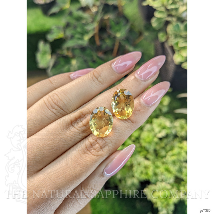 13.99 Ct.Tw. Citrine Pair from Brazil