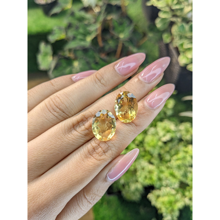 13.99 Ct.Tw. Citrine Pair from Brazil