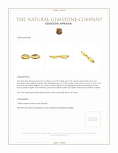 4.03 Ct.Tw.Total Carat Weight Citrine Pair from Brazil Appraisal
