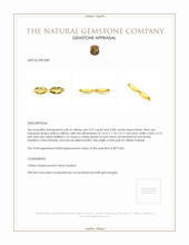 4.37 Ct.Tw.Total Carat Weight Citrine Pair from Brazil Appraisal