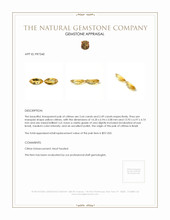 5.13 Ct.Tw.Total Carat Weight Yellow Citrine Pair from Brazil Appraisal