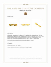 4.20 Ct.Tw.Total Carat Weight Yellow Citrine Pair from Brazil Appraisal