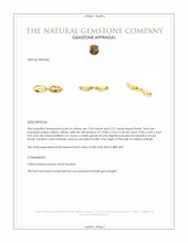 4.47 Ct.Tw.Total Carat Weight Yellow Citrine Pair from Brazil Appraisal