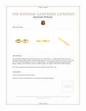 4.23 Ct.Tw.Total Carat Weight Yellow Citrine Pair from Brazil Appraisal