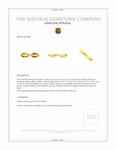 4.32 Ct.Tw.Total Carat Weight Citrine Pair from Brazil Appraisal