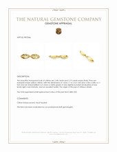 4.67 Ct.Tw.Total Carat Weight Citrine Pair from Brazil Appraisal