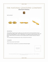 5.18 Ct.Tw.Total Carat Weight Yellow Citrine Pair from Brazil Appraisal