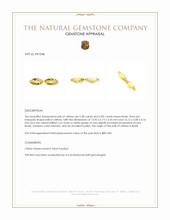 4.47 Ct.Tw.Total Carat Weight Citrine Pair from Brazil Appraisal