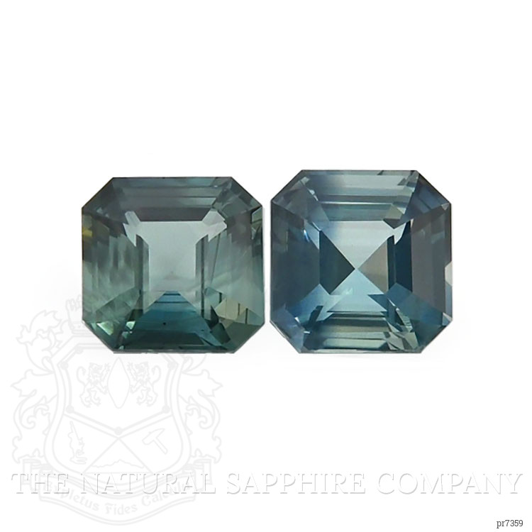 3.72 Ct.Tw. Bluish Green Sapphire Pair from Ceylon (Sri Lanka)