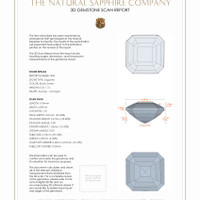 3.72 Ct.Tw.Total Carat Weight Bluish Green Sapphire Pair from Ceylon (Sri Lanka) 3 D Scan Report