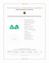 0.77 Ct.Tw.Total Carat Weight Bluish Green Paraiba Tourmaline Pair from Mozambique Scan Report